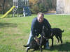 Lee Harris w/Delta & Phoenix (his two black labs)